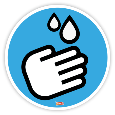 Sticker "Handen wassen" (21cm)