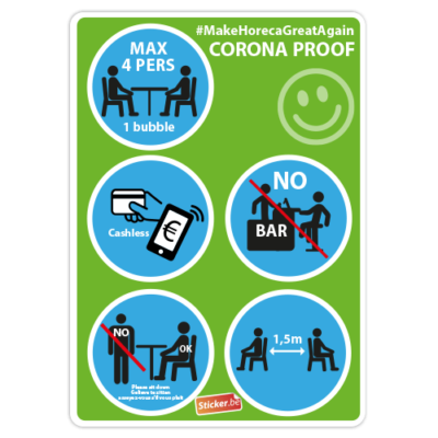 Horeca sticker Corona Proof (A3)