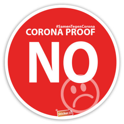 Sticker "NO rood" (21cm)