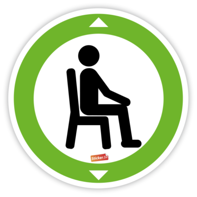 Sticker "zitten toegestaan" (21cm)