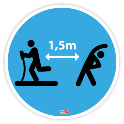 Sport sticker "Afstand houden" (21cm)
