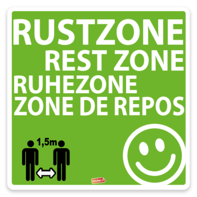 Sticker centra "Rustzone" 30cm groen
