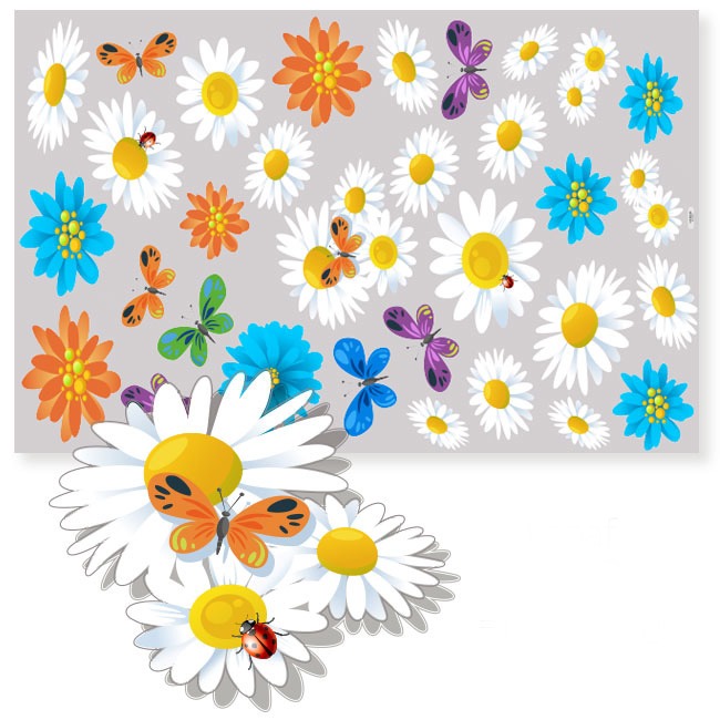 oud Aannemelijk Cordelia Stickervel Zelfklevende met fleurige lentebloemen en vlinders