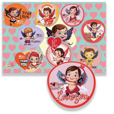 Stickerset Happy Valentine - Afbeelding 3